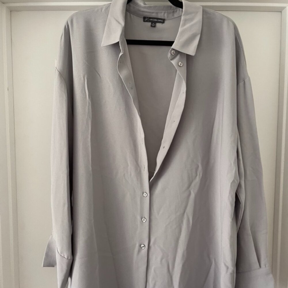 Gray/silver button-down